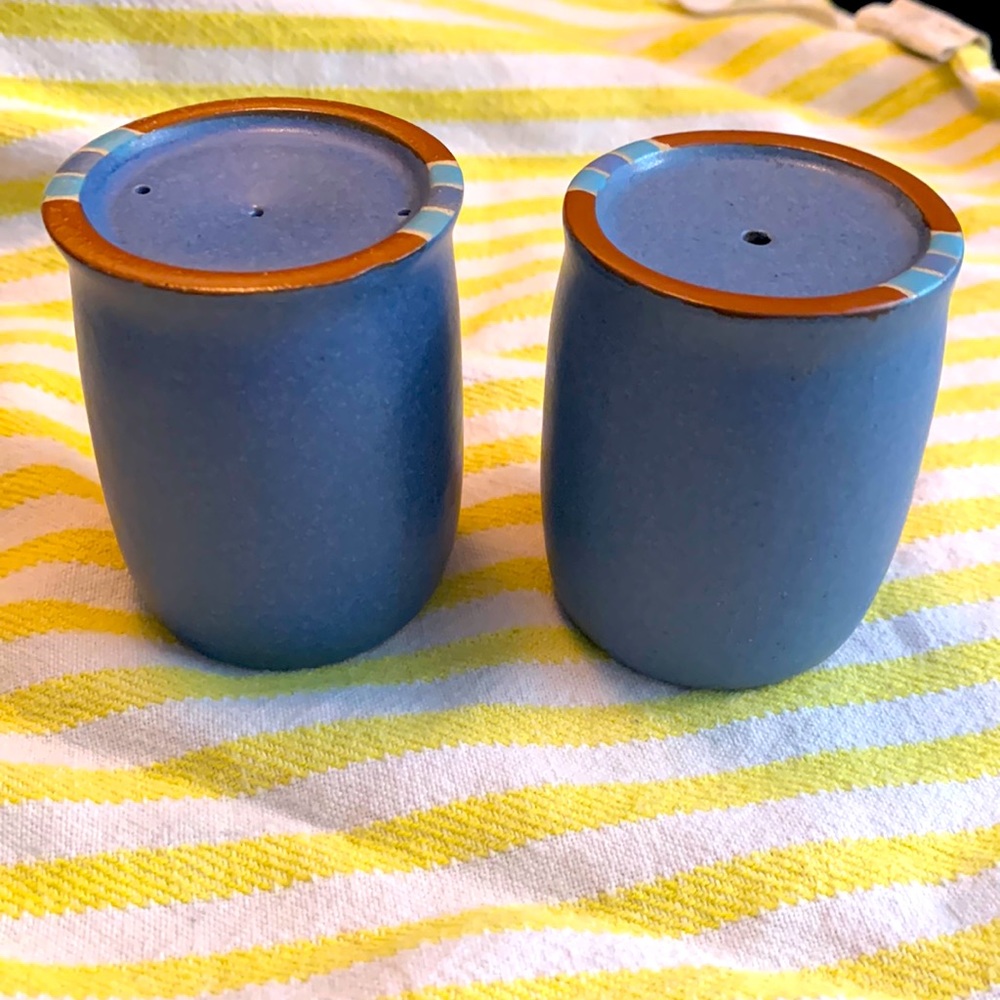 Dansk Mesa Blue salt and pepper shakers